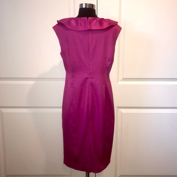 Evan Picone Silk Ruffle Midi-Dress - Picture 4 of 7